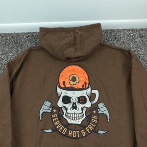 5.11 Tactical Hoodie Sweatshirt Served Hot and Fresh Skull Donut Fleece Mens XL
